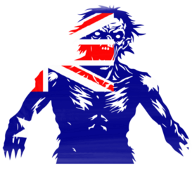 Flag of australia halloween scary shape png 