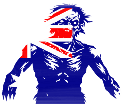 Flag of australia halloween scary shape png 