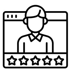 Customer Review Man  Icon Element For Design	