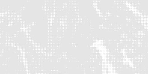 Abstract dotted wave by blue squares. Wide vector graphic pattern