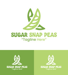 Fresh Sugar Snap Peas Logo for Organic Lifestyle Brands