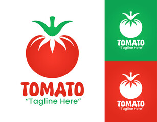 Tomato Logo Elegant Minimal Red and Green Identity
