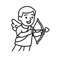 outline icon man in a Cupid costume vector on a white background
Vector icon on a white background