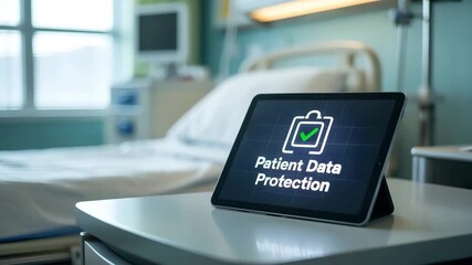 Patient Data Protection on Tablet in Hospital Room - Powered by Adobe