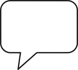 Empty speech bubble icon for communication and messaging dialogue bubbles