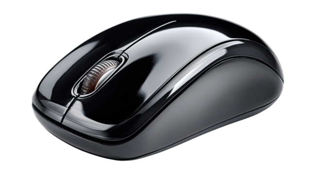 Sleek Wireless Mouse: Capturing the essence of modern technology, a contemporary wireless mouse presents a blend of form and function. This design, polished and ready to enhance digital experience.