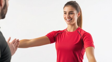 Experienced personal trainer demonstrating proper form in fitness session gym environment instructional content motivational viewpoint