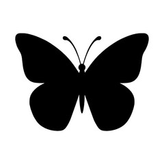Monochrome Butterfly: A striking silhouette of a butterfly takes flight, its delicate wings spread in a display of natural elegance and freedom, evoking feelings of beauty, transformation, and grace.