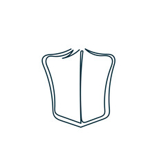 continuous line drawing shield icon doodle
