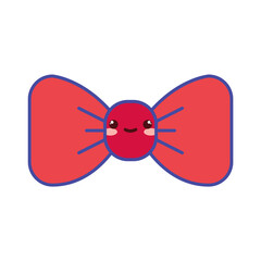 Cute Kawaii Christmas Bow Vector