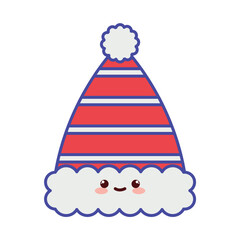 Cute Kawaii Santa Hat Vector