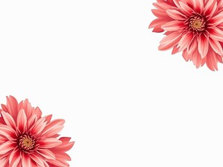 対角に広がるダリアのイラスト