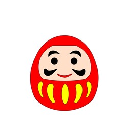 縁起の良いだるま・お正月イラスト