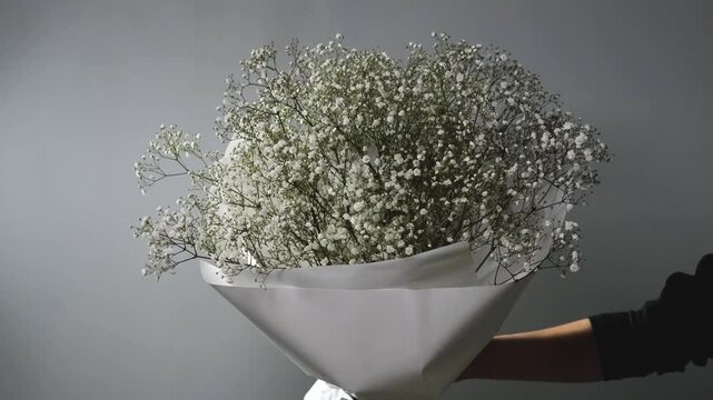 Gypsophila paniculata flowers in a bouquet