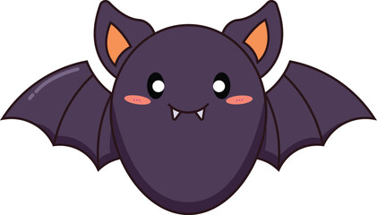 Cute Halloween Bat Vector Illustration