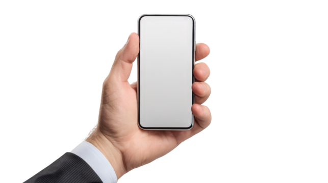 Hand showing video call on phone Transparent background, PNG file