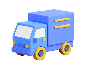 Fototapeta premium 3d Render of a Stylized Delivery Truck
