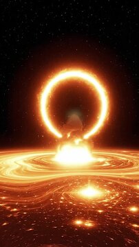 Around the sun, a massive coronal loop erupts with unimaginable energy.