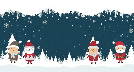santa claus and snowman