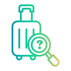 baggage examination Line Gradient Icon