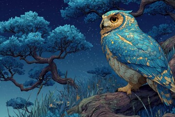 Mystical Owl in a Nighttime Japanese Garden

Category Graphic Resources
