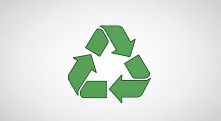 Obraz premium Recycle symbol, signifying the importance of waste reduction, reuse, and conservation for a sustainable environment