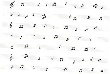 五線譜と音符の壁紙