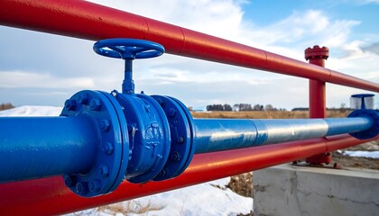 Industrial pipeline section with valve