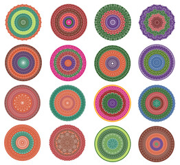 Signs and symbols, Circle pattern lotus or flower mandala art design. colorful, vintage, tradition, classic, dco, cycle, islamic, arabic, embroidery, ikat, Indian motifs, traditional, Turkish, arts .
