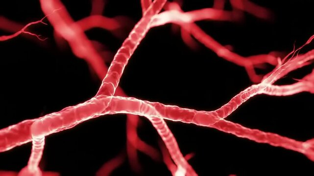 Red Neural Network with Microscopic View.