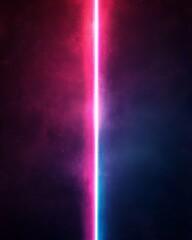 Abstract glowing pink blue streak line on dark background image