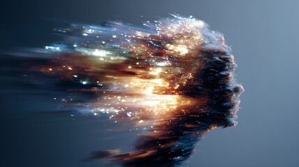 Shattered Light Face in Motion