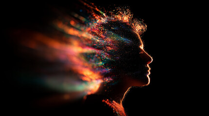 Shattered Light Face in Motion