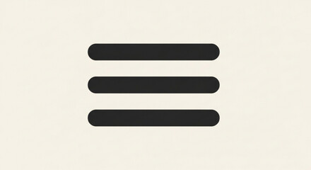 Hamburger menu icon for website navigation, representing options, settings, and accessibility on digital interfaces, providing access to content