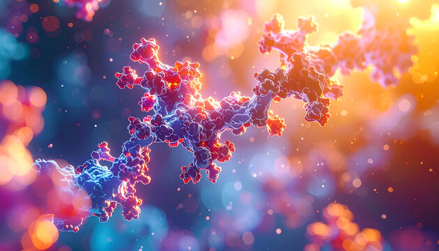 Molecular Marvel: A breathtaking macro view showcases intricate molecular structures. It's an immersive exploration of scientific wonders, bringing a universe of complexity to light.