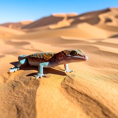 Lizard in desert dunes