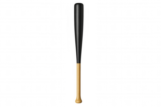 Baseball bat in black and wood design, sporting equipment for professional or recreational games, a classic tool for batters