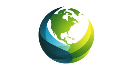 Obraz premium Eco-Friendly Earth Globe Symbol of Sustainability and Environment on white background