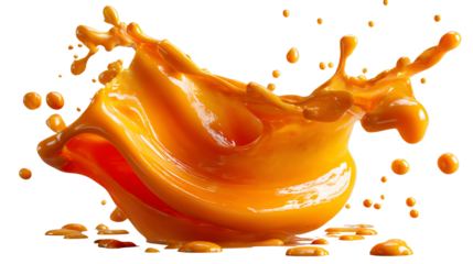 Orange Juice Splash: A captivating display of vibrant orange juice in mid-air, forming a dynamic and eye-catching splash that bursts with freshness.