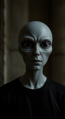 Alien Portrait with Black Shirt