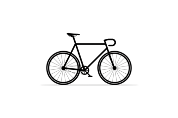 Sleek bike line art for modern minimalism design projects