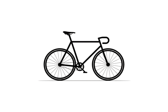 Sleek bike line art for modern minimalism design projects