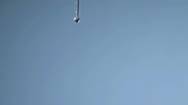 Refreshing Carambola Star Fruit with Water Droplets on Blue Background