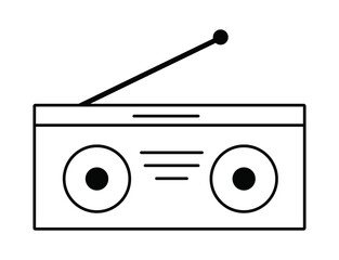 retro radio vector illustration  icon