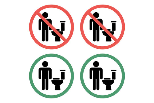 Proper toilet etiquette is demonstrated in a helpful public service