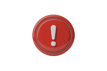 Critical alert exclamation mark for attention warning notice sign