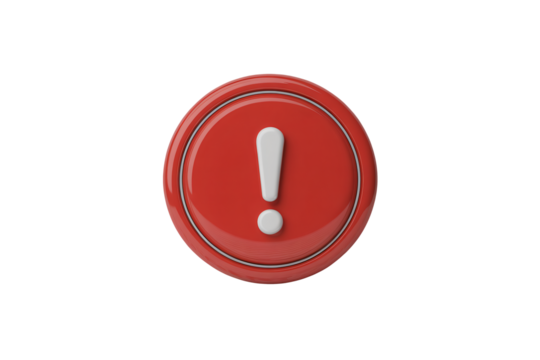 Critical alert exclamation mark for attention warning notice sign