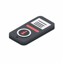 Fototapeta premium Isometric Information Access Device Remote Control Technology Gadget Icon