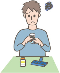 サプリメントを飲む人