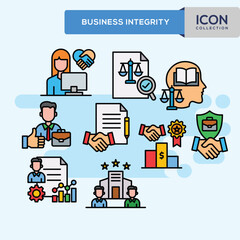 Business Integrity Icon Illustration
